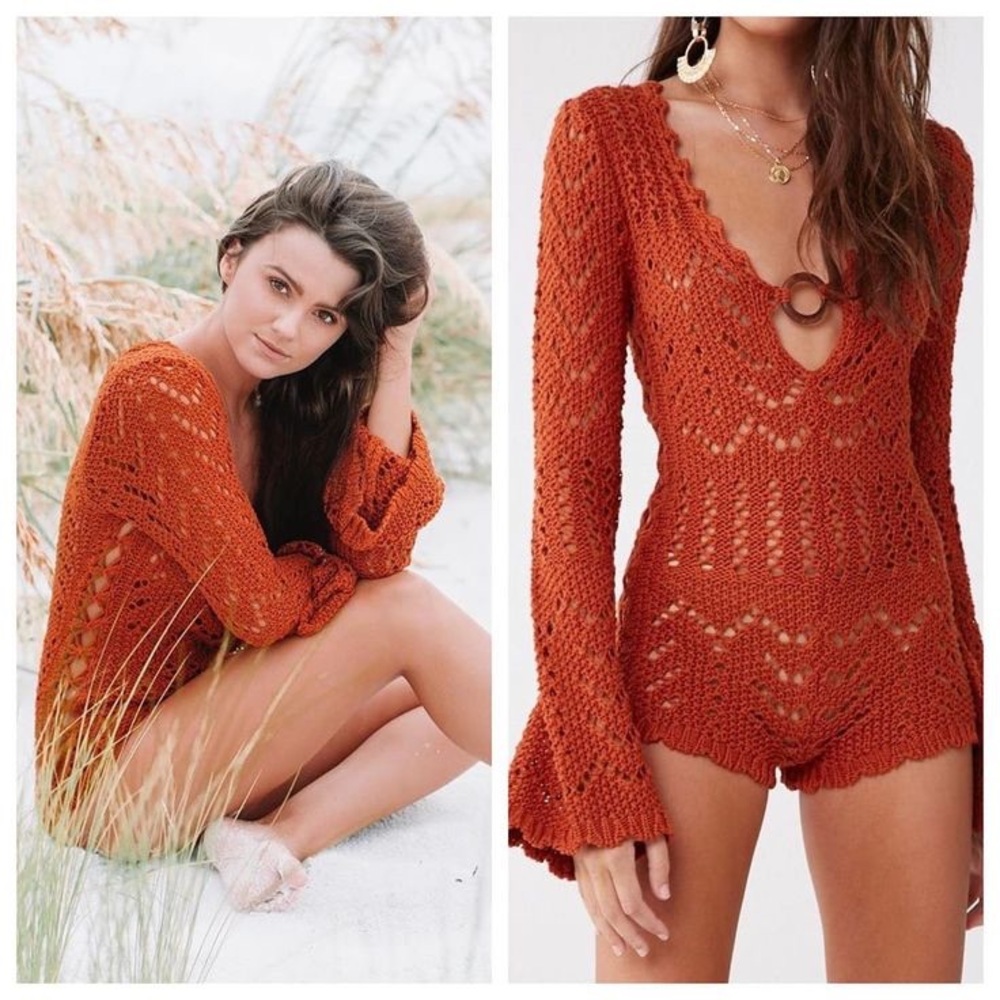 Forever 21 Terracotta Knit romper